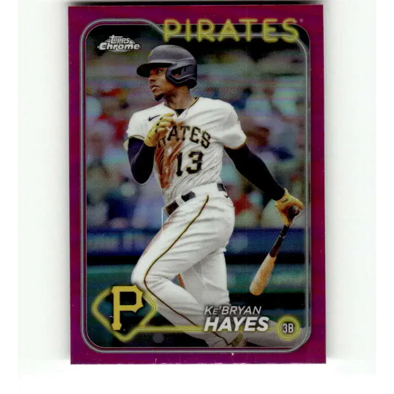 2024 Topps Chrome Refractor Pink #285 Ke’Bryan Hayes NM-MT Pittsburgh Pirates Baseball Card - Baseball Card Single