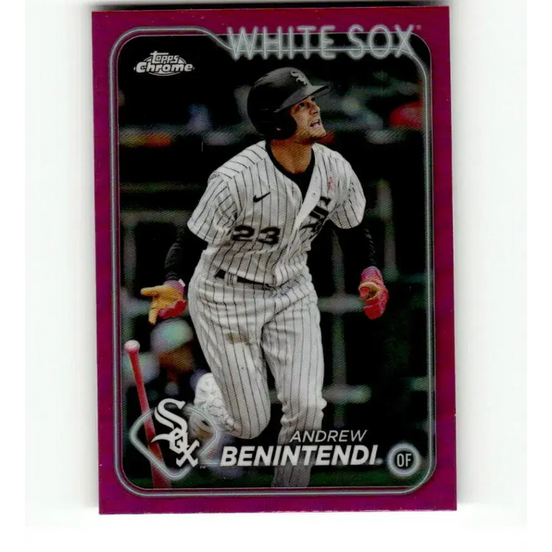 2024 Topps Chrome Refractor Pink #33 Andrew Benintendi NM-MT Chicago White Sox Baseball Card - Baseball Card Single