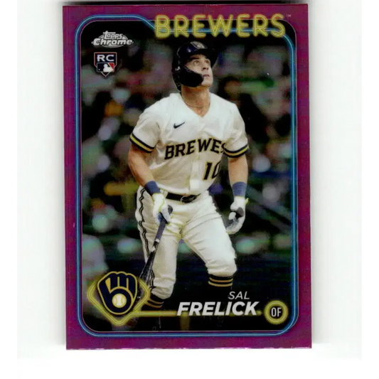 2024 Topps Chrome Refractor Pink #39 Sal Frelick NM-MT RC Rookie Milwaukee Brewers Baseball Card