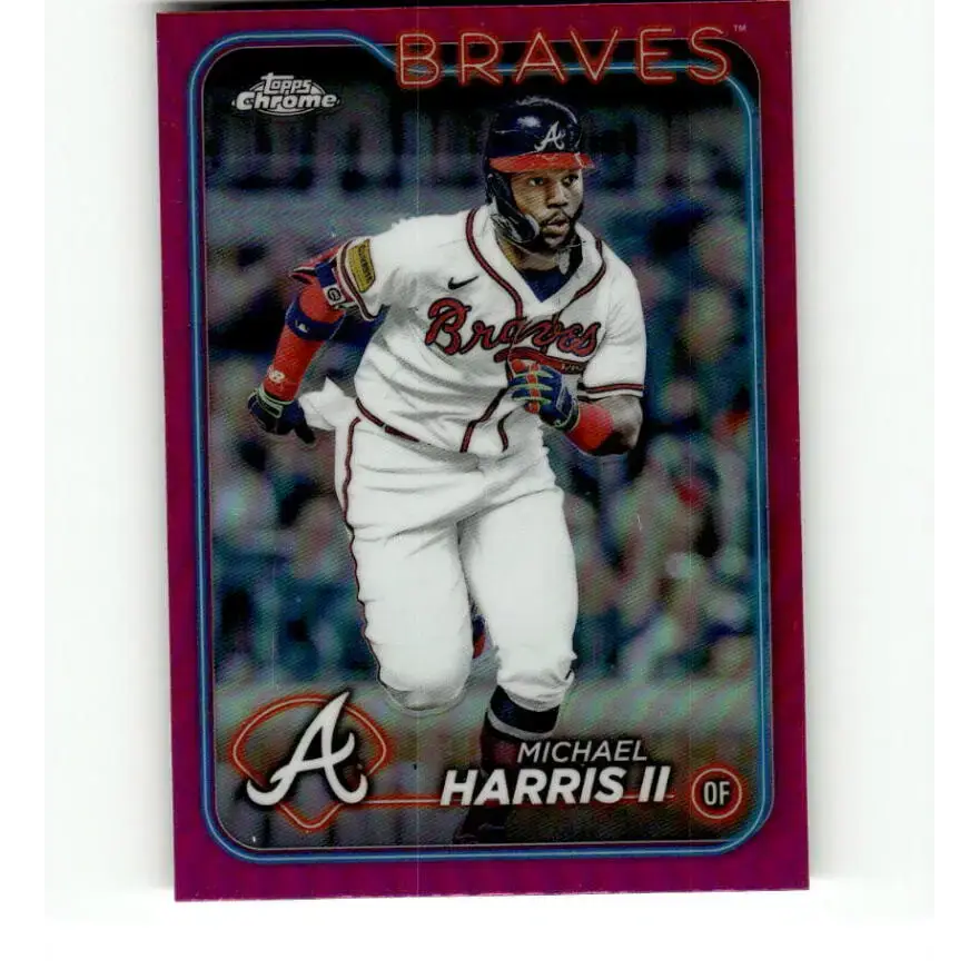 2024 Topps Chrome Refractor Pink #52 Michael Harris II NM-MT Atlanta Braves Baseball Card - Baseball Card Single