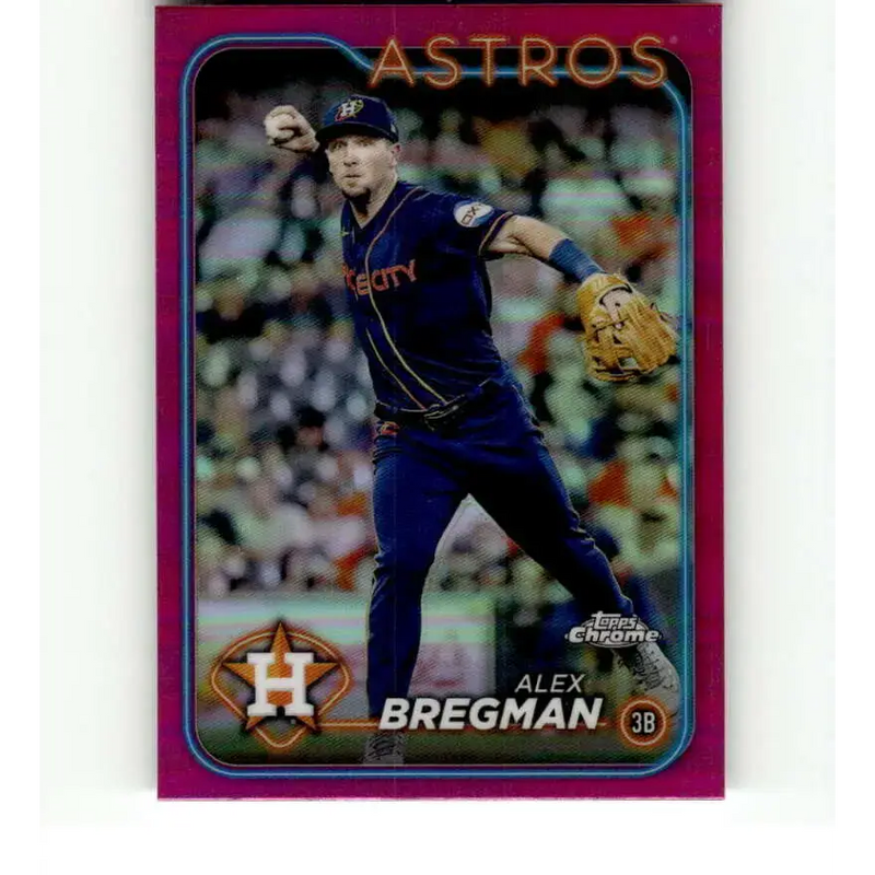 2024 Topps Chrome Refractor Pink #53 Alex Bregman NM-MT Houston Astros Baseball Card - Baseball Card Single