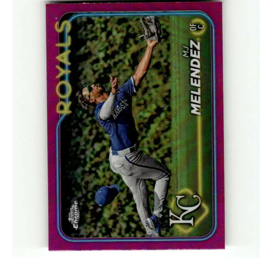 2024 Topps Chrome Refractor Pink #7 MJ Melendez NM-MT Kansas City Royals Baseball Card - Baseball Card Single