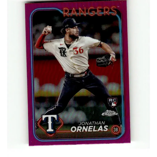 2024 Topps Chrome Refractor Pink #74 Jonathan Ornelas NM-MT RC Rookie Texas Rangers Baseball Card
