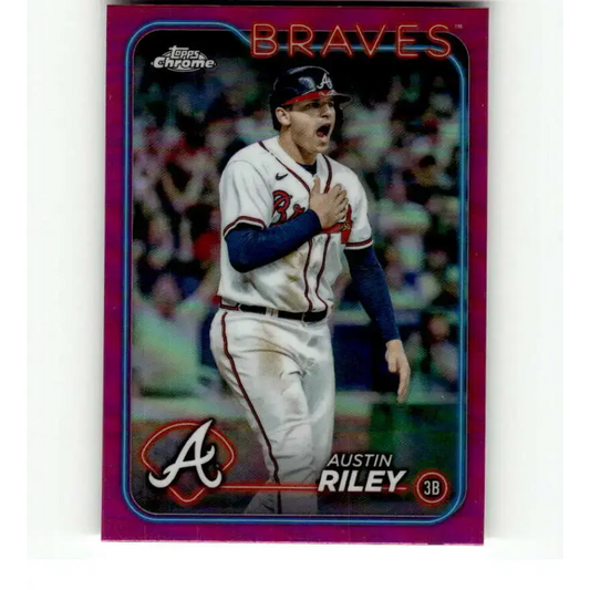 2024 Topps Chrome Refractor Pink #84 Austin Riley NM-MT Atlanta Braves Baseball Card