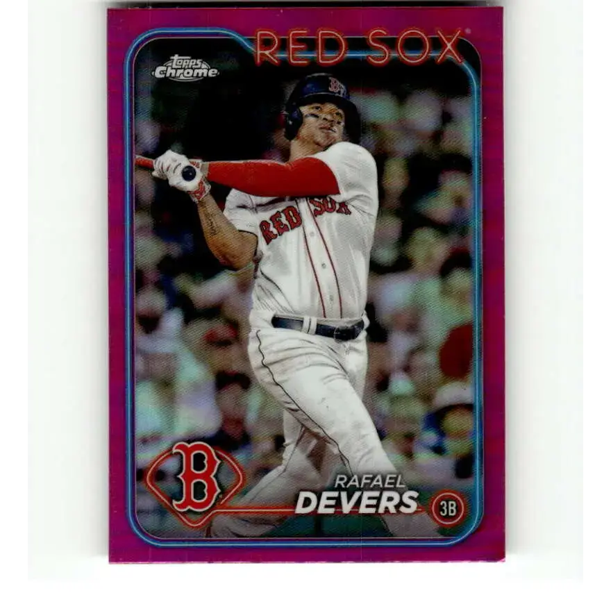 2024 Topps Chrome Refractor Pink #93 Rafael Devers NM-MT Boston Red Sox Baseball Card - Baseball Card Single