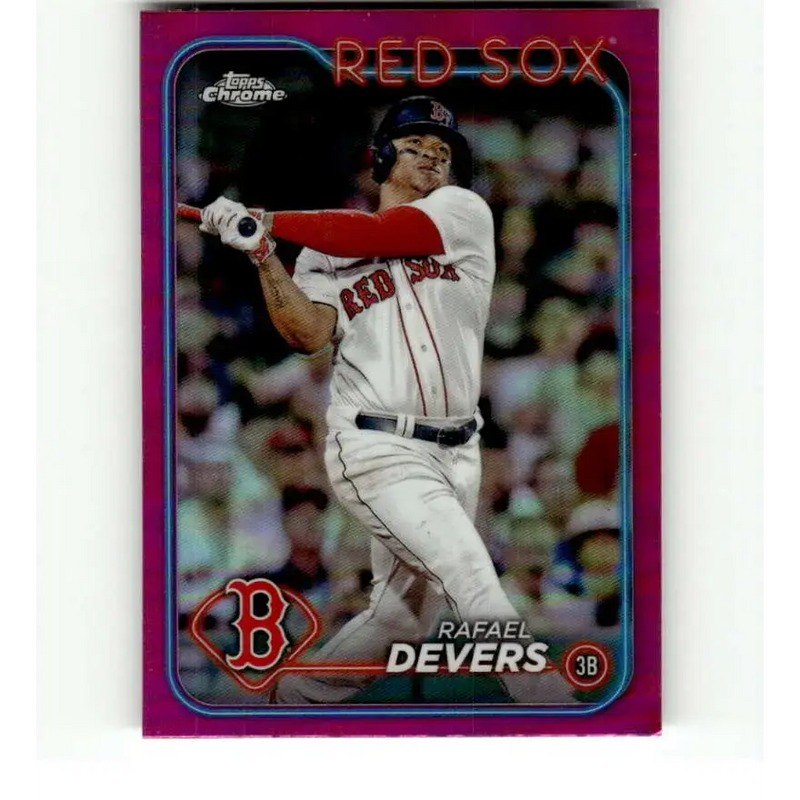 2024 Topps Chrome Refractor Pink #93 Rafael Devers NM-MT Boston Red Sox Baseball Card - Baseball Card Single