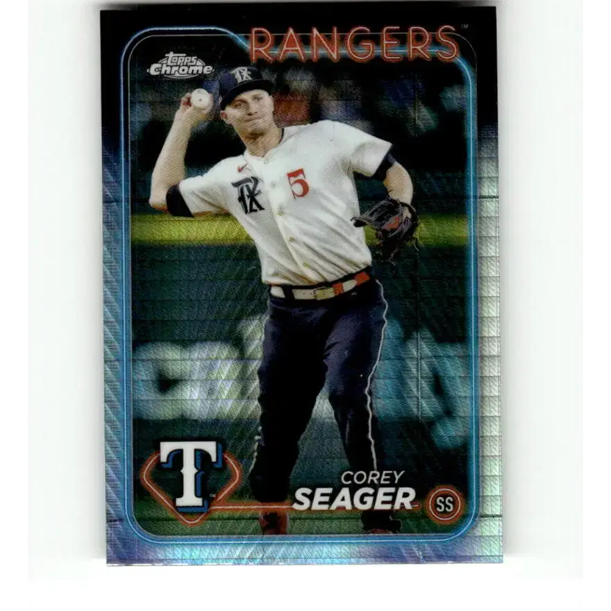 2024 Topps Chrome Refractor Prism #100 Corey Seager NM-MT Texas Rangers Baseball Card