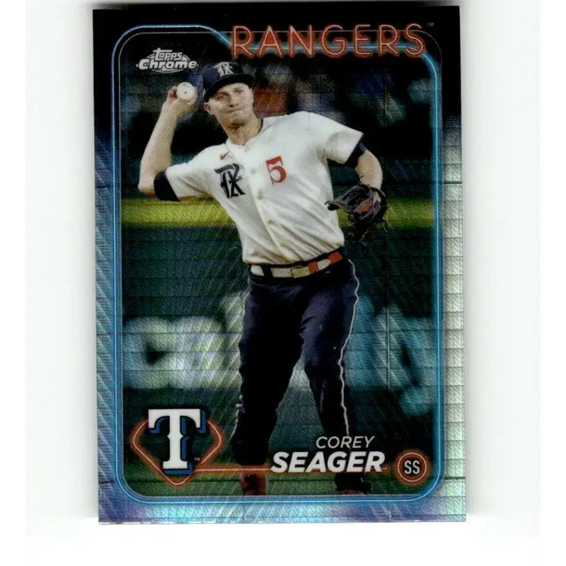 2024 Topps Chrome Refractor Prism #100 Corey Seager NM-MT Texas Rangers Baseball Card - Baseball Card Single