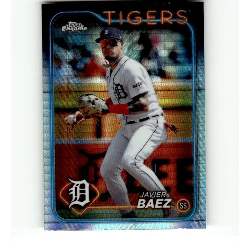 2024 Topps Chrome Refractor Prism #109 Javier Baez NM-MT Detroit Tigers Baseball Card - Baseball Card Single