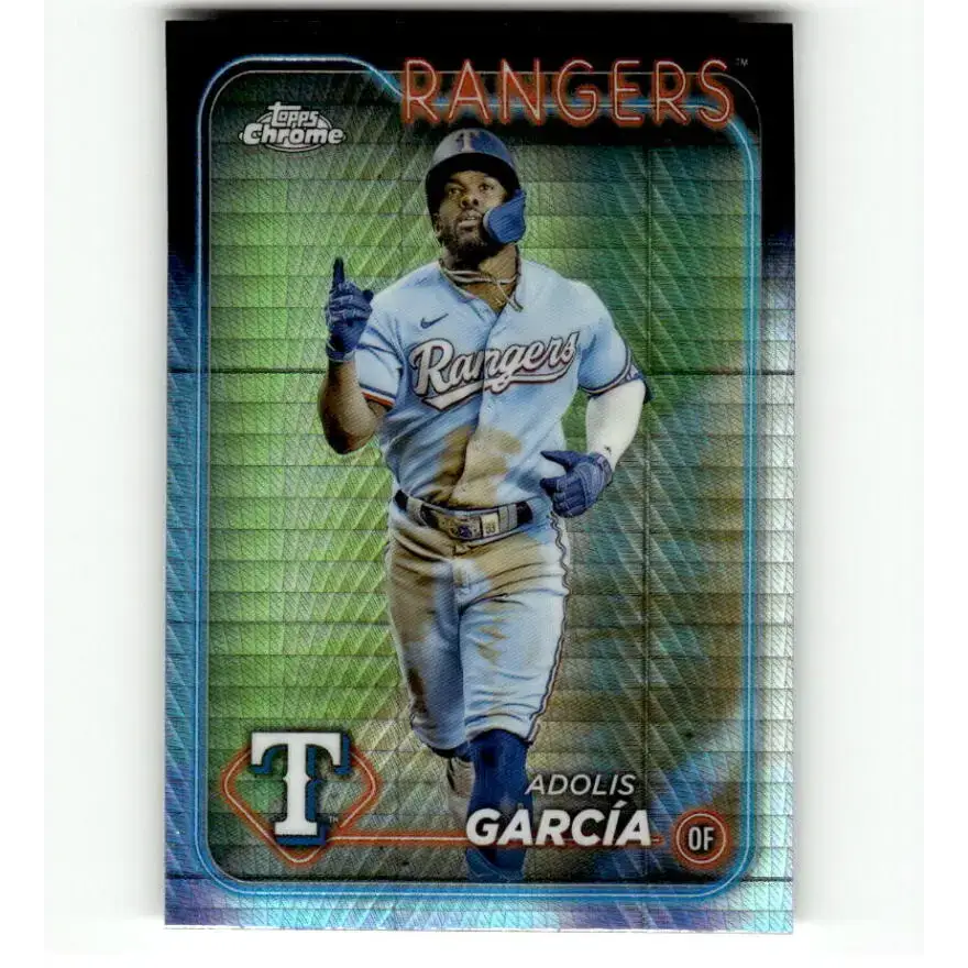 2024 Topps Chrome Refractor Prism #114 Adolis Garcia NM-MT Texas Rangers Baseball Card