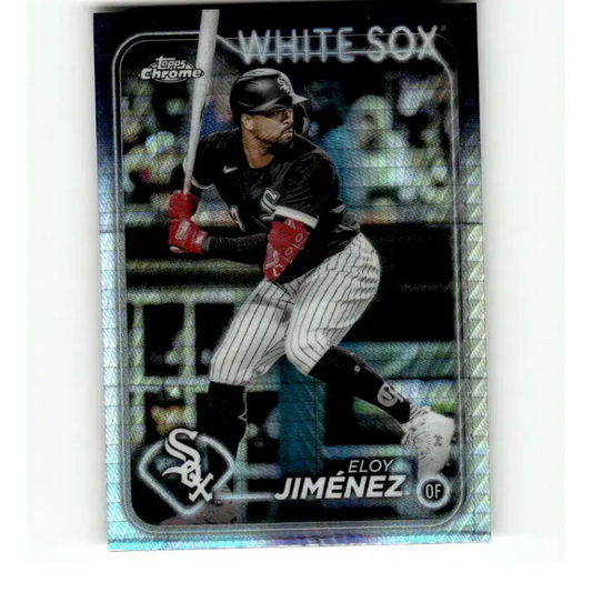 2024 Topps Chrome Refractor Prism #125 Eloy Jimenez NM-MT Chicago White Sox Baseball Card - Baseball Card