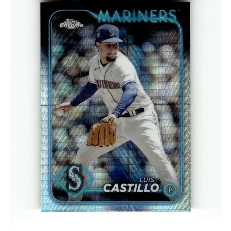 2024 Topps Chrome Refractor Prism #129 Luis Castillo NM-MT Seattle Mariners Baseball Card - Baseball Card Single