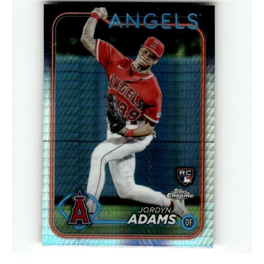 2024 Topps Chrome Refractor Prism #145 Jordyn Adams NM-MT RC Rookie Los Angeles Angels Baseball Card