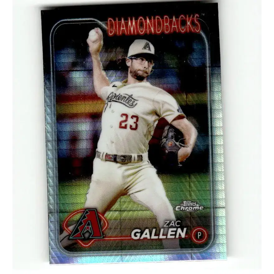 2024 Topps Chrome Refractor Prism #147 Zac Gallen NM-MT Arizona Diamondbacks Baseball Card