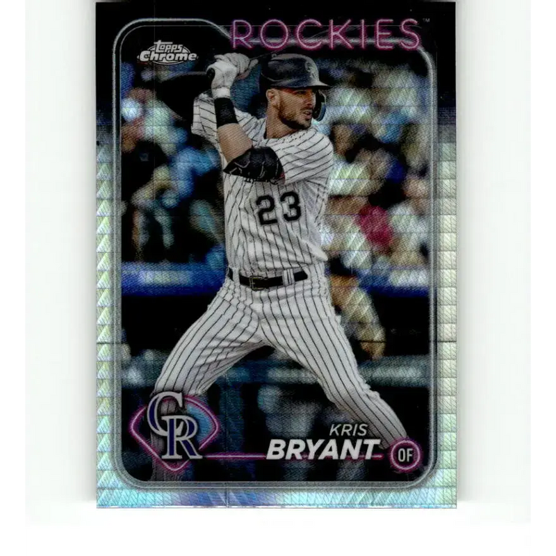 2024 Topps Chrome Refractor Prism #179 Kris Bryant NM-MT Colorado Rockies Baseball Card - Baseball Card Single