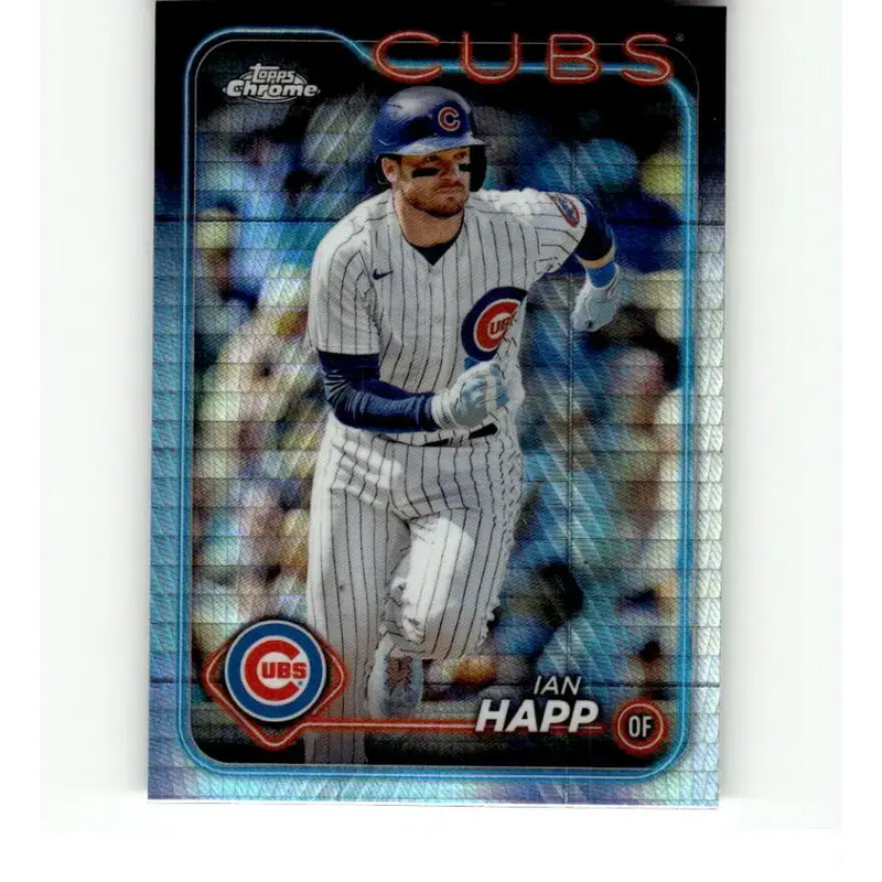 2024 Topps Chrome Refractor Prism #184 Ian Happ NM-MT Chicago Cubs Baseball Card - Baseball Card Single