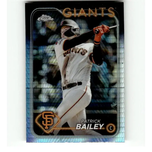 2024 Topps Chrome Refractor Prism #194 Patrick Bailey NM-MT San Francisco Giants Baseball Card
