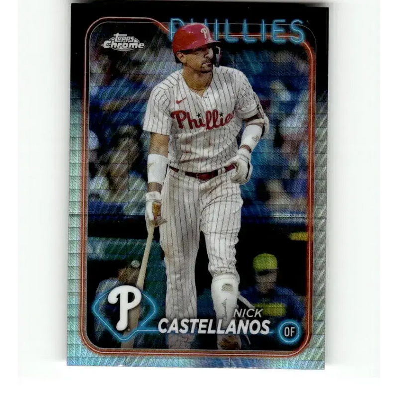 2024 Topps Chrome Refractor Prism #219 Nick Castellanos NM-MT Philadelphia Phillies Baseball Card - Baseball Card Single