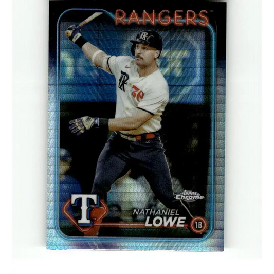 2024 Topps Chrome Refractor Prism #252 Nathaniel Lowe NM-MT Texas Rangers Baseball Card