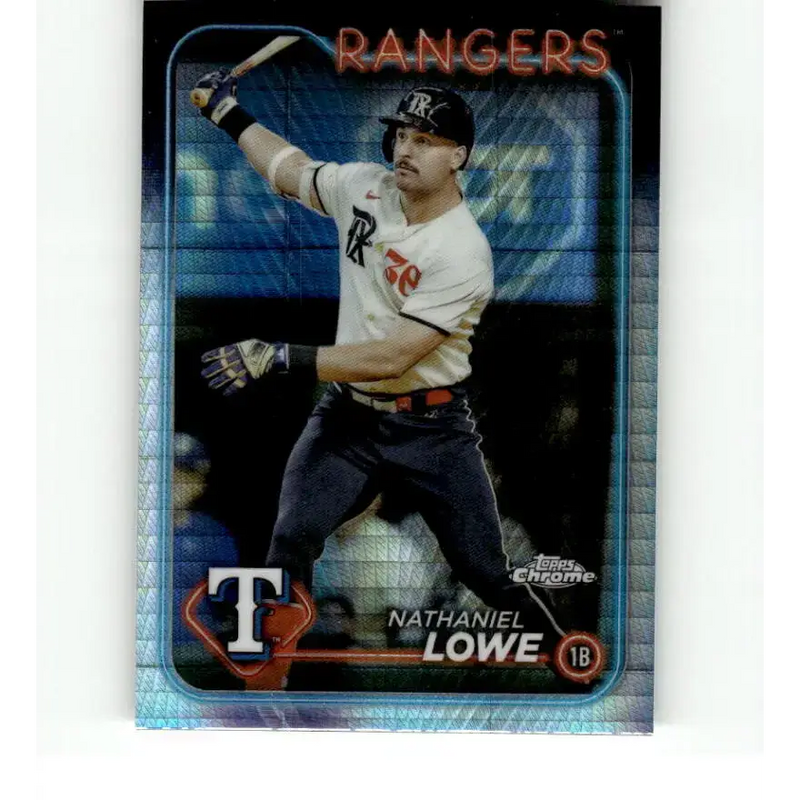 2024 Topps Chrome Refractor Prism #252 Nathaniel Lowe NM-MT Texas Rangers Baseball Card - Baseball Card Single
