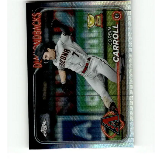 2024 Topps Chrome Refractor Prism #267 Corbin Carroll NM-MT Arizona Diamondbacks Baseball Card