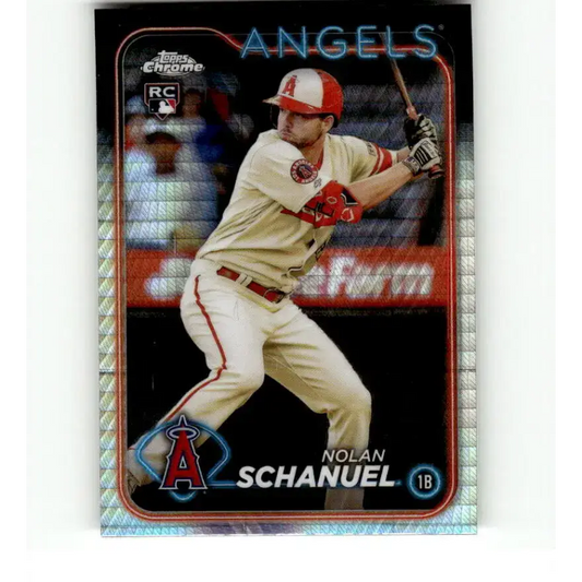 2024 Topps Chrome Refractor Prism #274 Nolan Schanuel NM-MT RC Rookie Los Angeles Angels Baseball Card