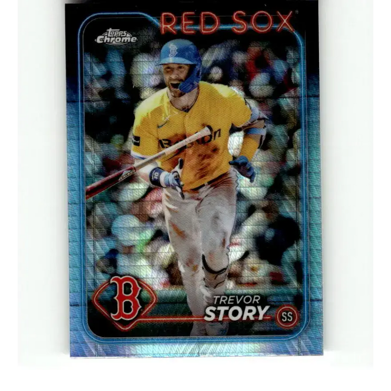 2024 Topps Chrome Refractor Prism #279 Trevor Story NM-MT Boston Red Sox Baseball Card - Baseball Card Single