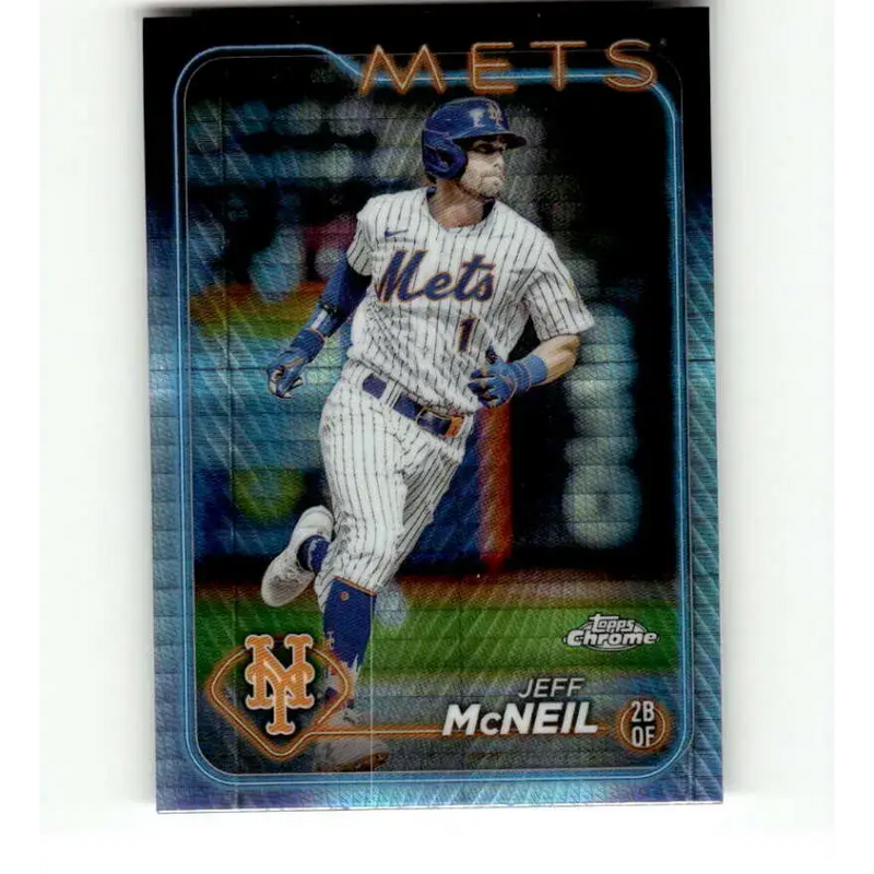 2024 Topps Chrome Refractor Prism #289 Jeff McNeil NM-MT New York Mets Baseball Card - Baseball Card Single