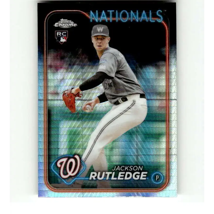 2024 Topps Chrome Refractor Prism #42 Jackson Rutledge NM-MT RC Rookie Washington Nationals Baseball Card