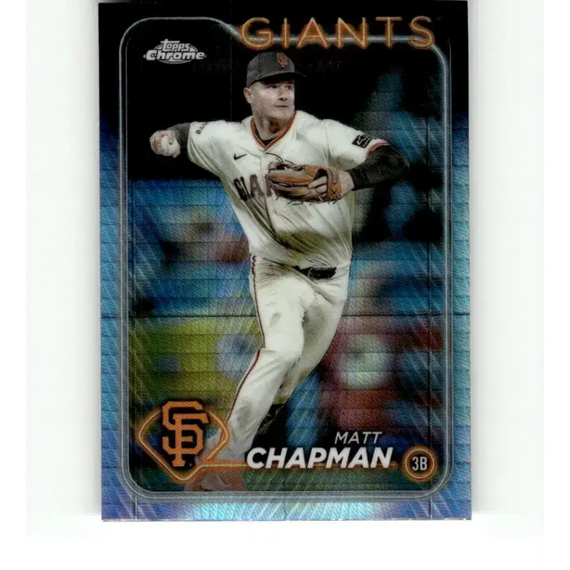 2024 Topps Chrome Refractor Prism #81 Matt Chapman NM-MT San Francisco Giants Baseball Card - Baseball Card Single