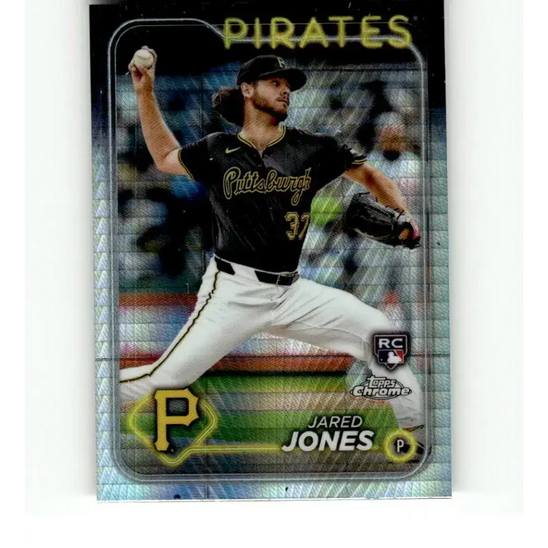 2024 Topps Chrome Refractor Prism #96 Jared Jones NM-MT RC Rookie Pittsburgh Pirates Baseball Card - Baseball Card