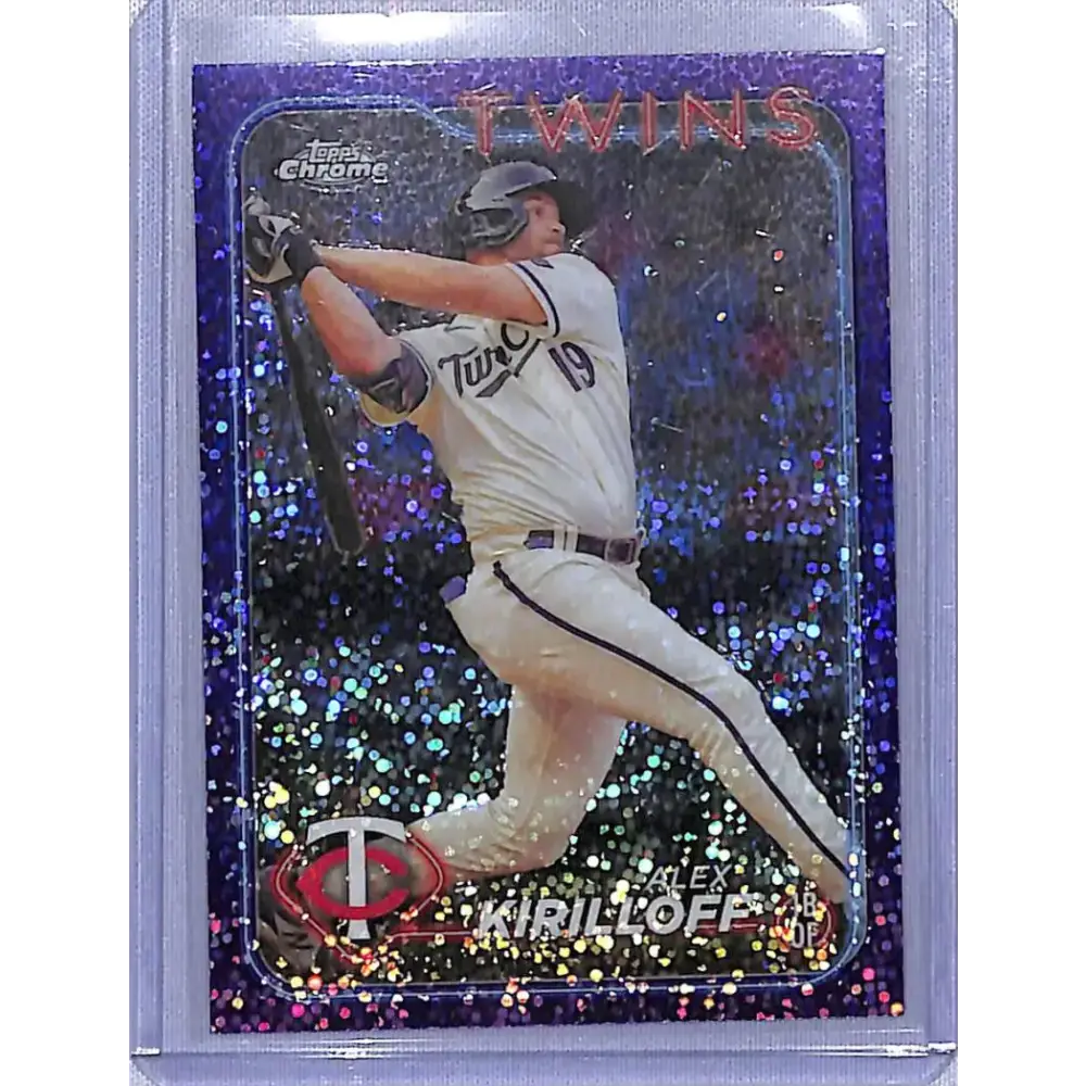 2024 Topps Chrome Refractor Purple Speckle #206 Alex Kirilloff NM-MT 194/299 Minnesota Twins - Baseball Card Single