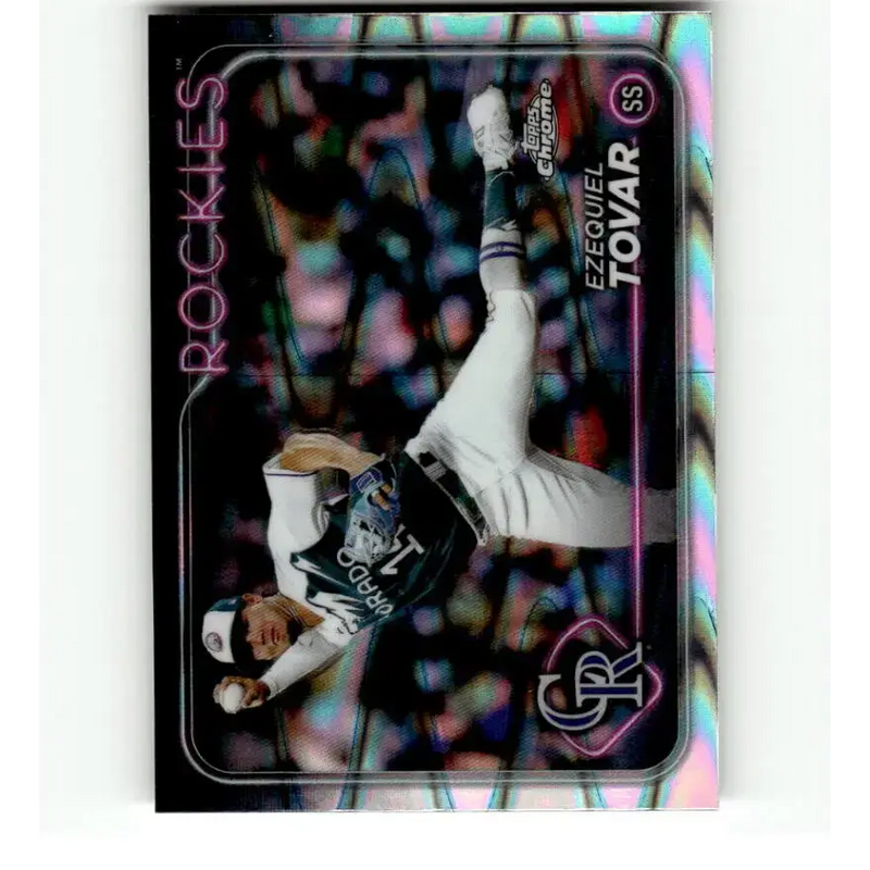2024 Topps Chrome Refractor RayWave #105 Ezequiel Tovar NM-MT Colorado Rockies Baseball Card - Baseball Card Single