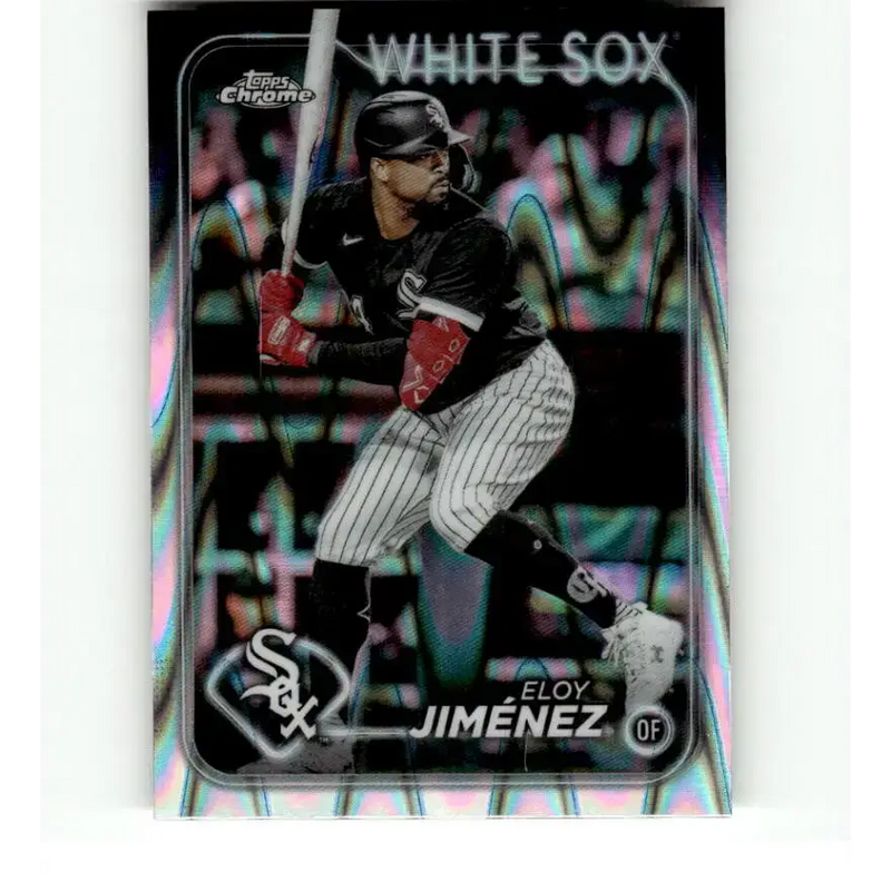 2024 Topps Chrome Refractor RayWave #125 Eloy Jimenez NM-MT Chicago White Sox Baseball Card - Baseball Card Single