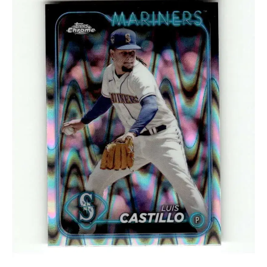 2024 Topps Chrome Refractor RayWave #129 Luis Castillo NM-MT Seattle Mariners Baseball Card