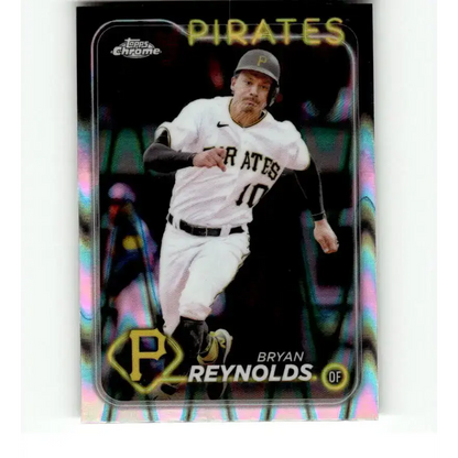 2024 Topps Chrome Refractor RayWave #146 Bryan Reynolds NM-MT Pittsburgh Pirates Baseball Card