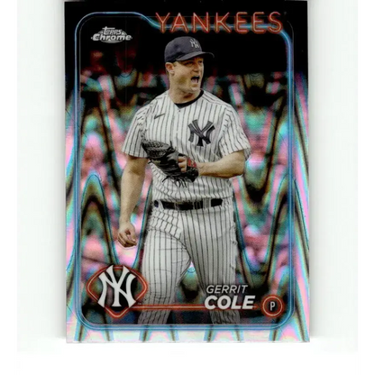 2024 Topps Chrome Refractor RayWave #164 Gerrit Cole NM-MT New York Yankees Baseball Card
