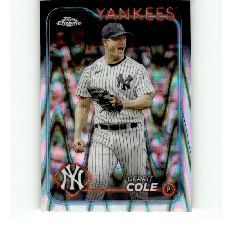 2024 Topps Chrome Refractor RayWave #164 Gerrit Cole NM-MT New York Yankees Baseball Card - Baseball Card Single