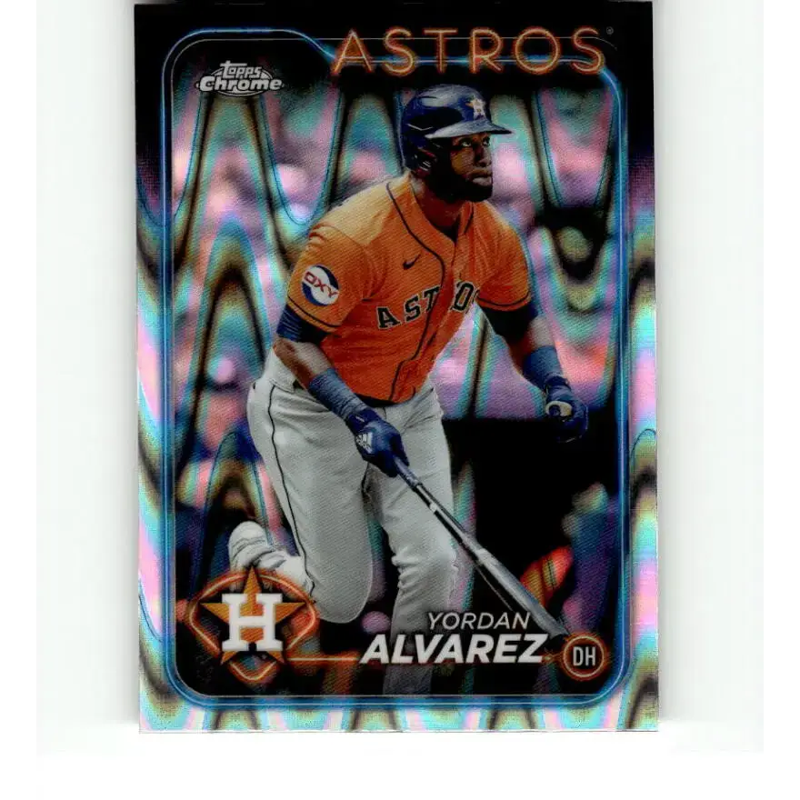 2024 Topps Chrome Refractor RayWave #170 Yordan Alvarez NM-MT Houston Astros Baseball Card
