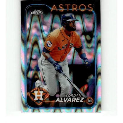 2024 Topps Chrome Refractor RayWave #170 Yordan Alvarez NM-MT Houston Astros Baseball Card