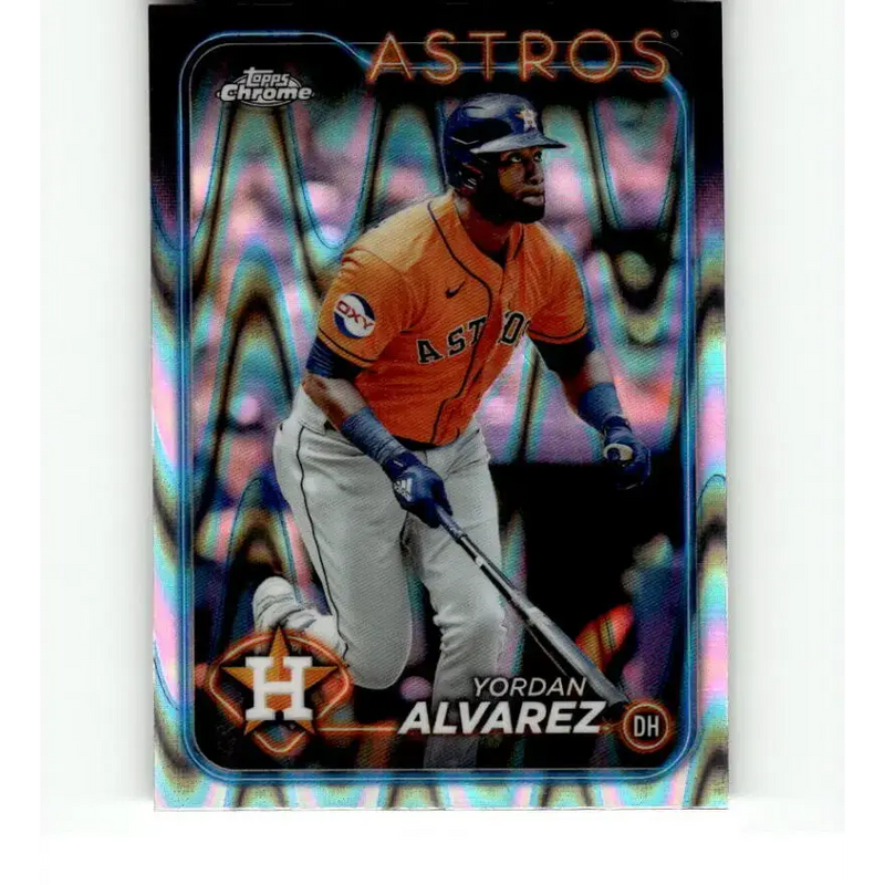 2024 Topps Chrome Refractor RayWave #170 Yordan Alvarez NM-MT Houston Astros Baseball Card - Baseball Card Single
