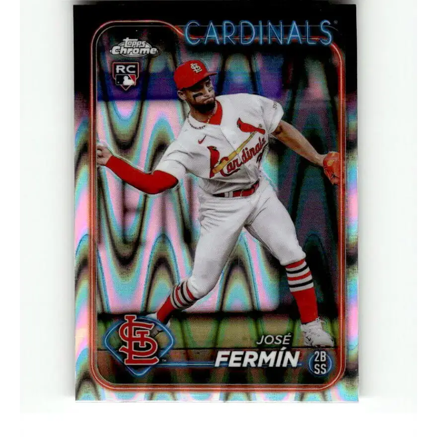 2024 Topps Chrome Refractor RayWave #175 Jose Fermin NM-MT RC Rookie St Louis Cardinals Baseball Card