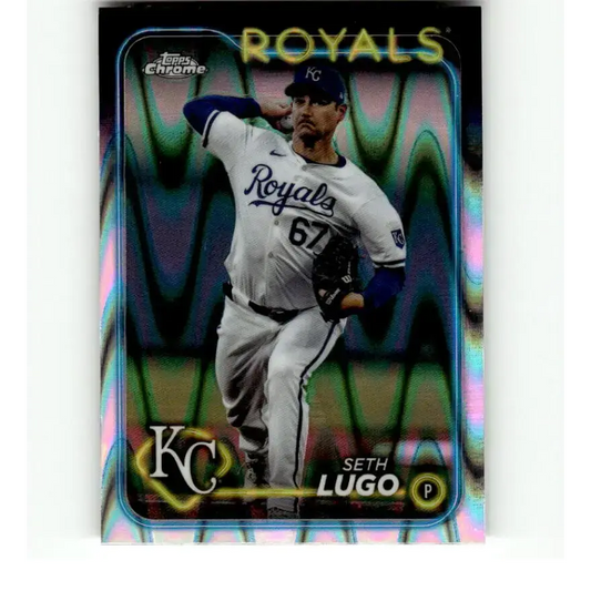 2024 Topps Chrome Refractor RayWave #181 Seth Lugo NM-MT Kansas City Royals Baseball Card