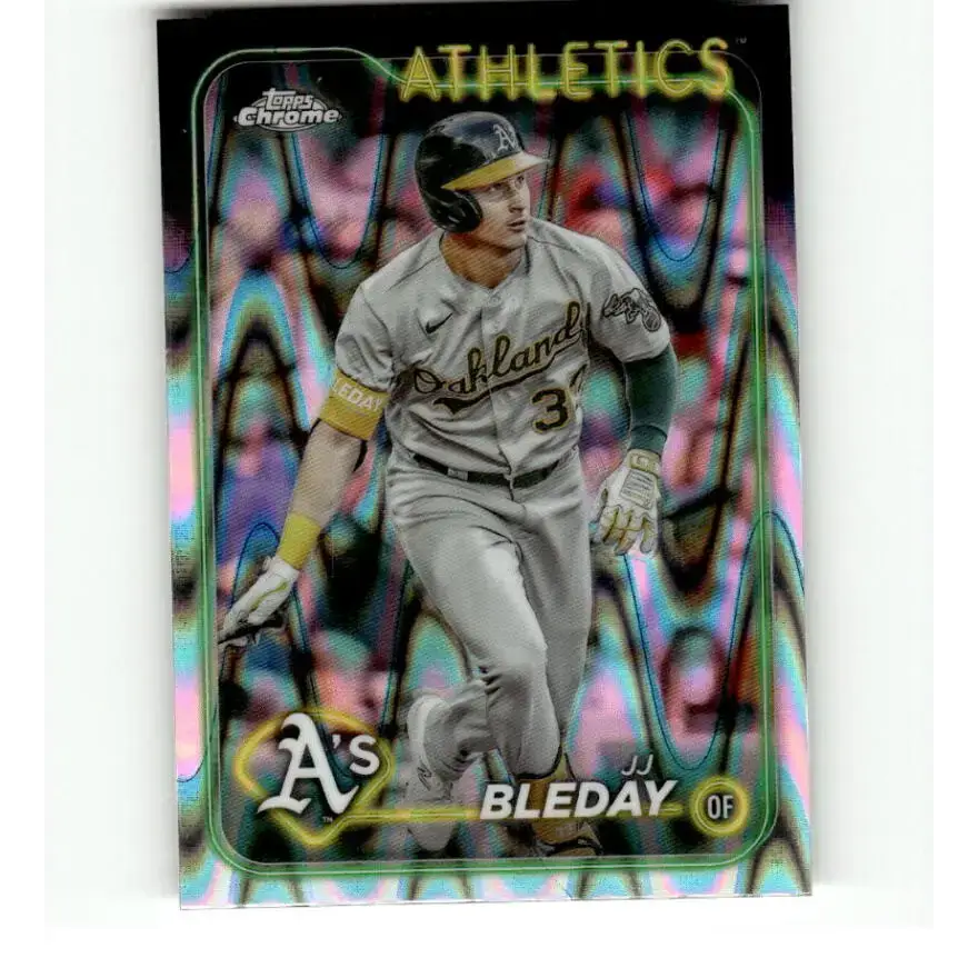 2024 Topps Chrome Refractor RayWave #190 JJ Bleday NM-MT Oakland Athletics Baseball Card