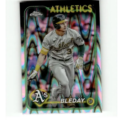 2024 Topps Chrome Refractor RayWave #190 JJ Bleday NM-MT Oakland Athletics Baseball Card