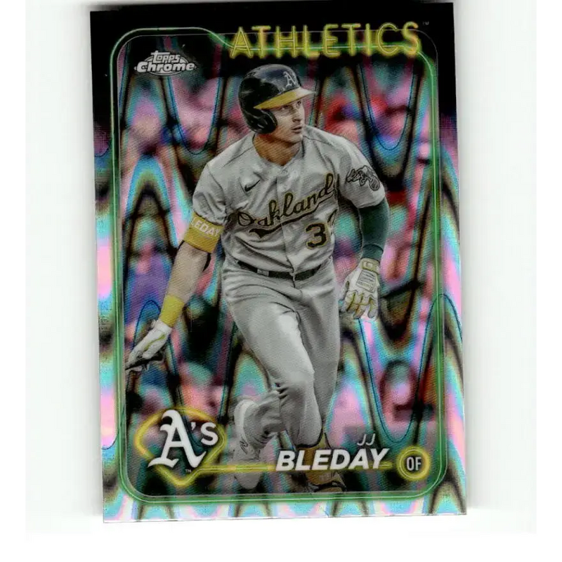 2024 Topps Chrome Refractor RayWave #190 JJ Bleday NM-MT Oakland Athletics Baseball Card - Baseball Card Single