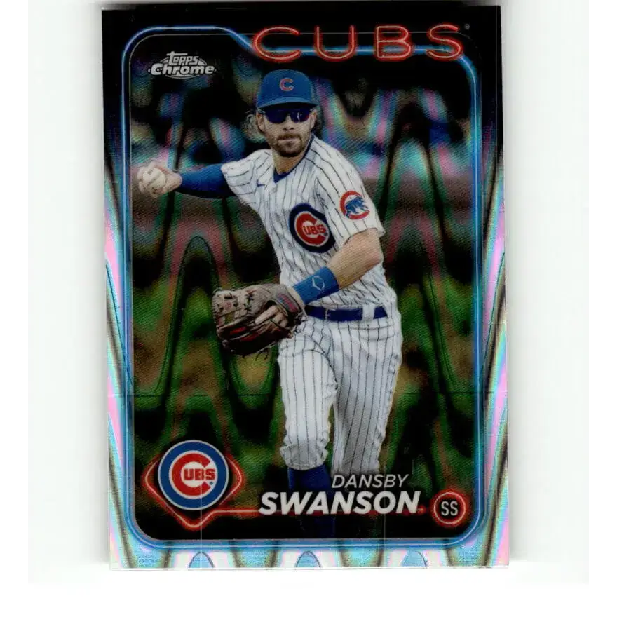 2024 Topps Chrome Refractor RayWave #231 Dansby Swanson NM-MT Chicago Cubs Baseball Card