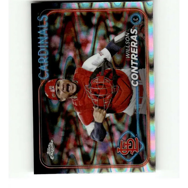 2024 Topps Chrome Refractor RayWave #234 Willson Contreras NM-MT St Louis Cardinals Baseball Card - Baseball Card Single
