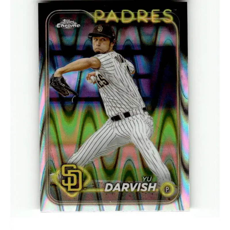 2024 Topps Chrome Refractor RayWave #237 Yu Darvish NM-MT San Diego Padres Baseball Card - Baseball Card Single