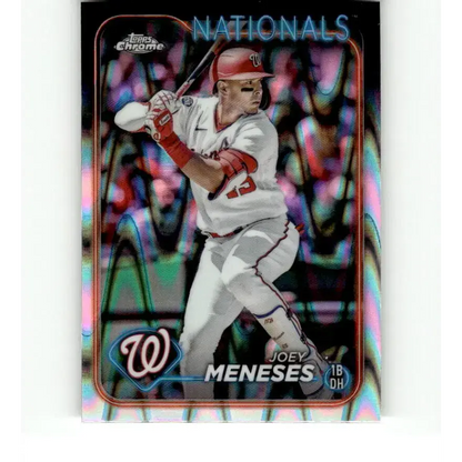2024 Topps Chrome Refractor RayWave #242 Joey Meneses NM-MT Washington Nationals Baseball Card